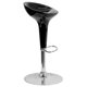 thumbnail image 2 of Taburete de bar contemporáneo de altura ajustable de plástico negro con base de cromo - CH-TC3-103-BK-GG Flash Furniture CH-TC3-103-BK-GG, 2 of 2