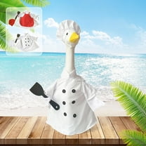 Dmlowu Porch Goose Outfits - White Chef Porch Goose for Home Decor, Cute Porch Goose Clothes for Holiday Party Christmas Decorations, Long-Lasting Porch Goose Clothes