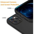 thumbnail image 3 of DTTO iPhone 12/12 Pro Case, Liquid Silicone Shockproof Cover [Enhanced Camera and Screen Protection] with Honeycomb Grid Cushion for iPhone 12/12 Pro 6.1” 2020, Black, 3 of 7