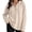 Beige, variant on CQONEPT Waffle Knit Hoodies for Women Lightweight Comfy Pullover Tops Drawstring Long Sleeve Loose Fall Fashion Sweatshirts Blouse Beige M