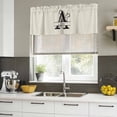 thumbnail image 4 of Letter A Curtain Valances for Windows, Kitchen Valance Window Treatments Panel 2 Pack, Monogram Words Rod Pocket Short Curtains for Bathroom Bedroom 60 x 18 Inch, 4 of 8