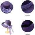 thumbnail image 6 of Women Floppy Sun Hats Fashionable Summer Wide Brim Cap BeachStraw Hat UV UPF50 Travel Packable, 6 of 6