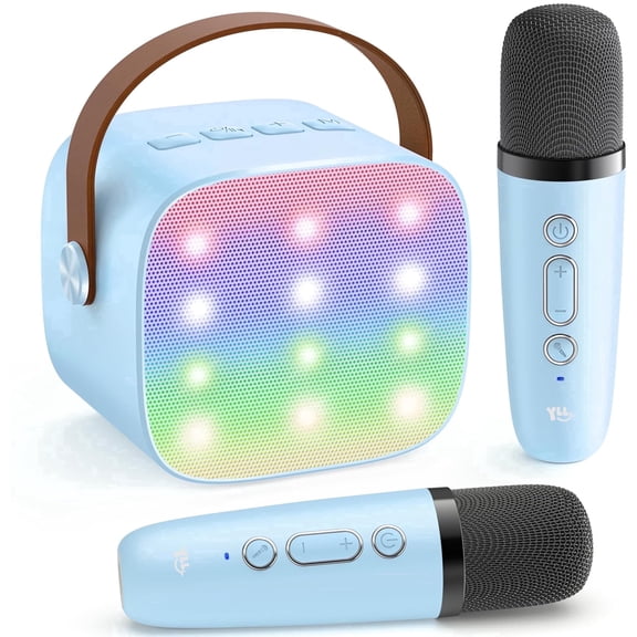 YLL Karaoke Machine for Kids, 2026 Top Birthday Toys Gifts for Boys Girls Family Party (Blue)