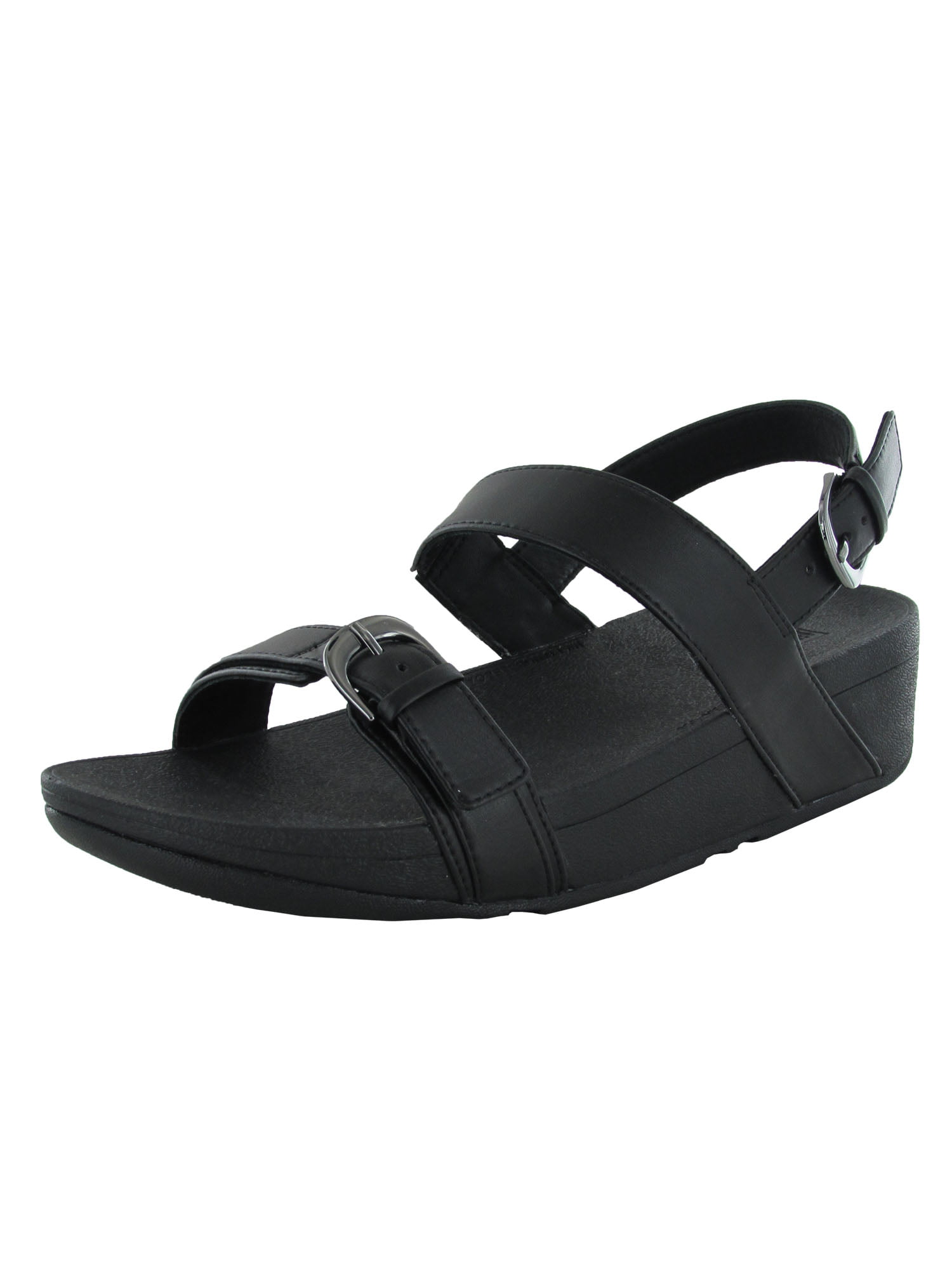 brugerdefinerede gennembore Besiddelse Fitflop Womens Veed Back Strap Sandal Shoes, All Black, US 9 - Walmart.com