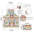 thumbnail image 7 of Colorful Feather Collage Pattern Apron-Garden Aprons for Women with Pockets-Cotton Linen Waterproof Kitchen Cooking Gardening Aprons Adjustable for Kitchen,Cooking,BBQ and Salon 33x27 Inch, 7 of 7