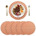 thumbnail image 3 of White Polka Dots 4-Piece 15.4in Heat-Proof PVC Plate Mats, Easy Cut and Clean for Family Use, 3 of 7