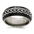thumbnail image 1 of Edward Mirell Black Titanium & Titanium Casted 9mm Band Size: 8; for Adults and Teens; for Women and Men, 1 of 7