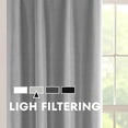 thumbnail image 3 of Mainstays Southport Textured Light Filtering Curtain Panel Pair, Set of 2, Grey, 40"W x 63"L, 3 of 10