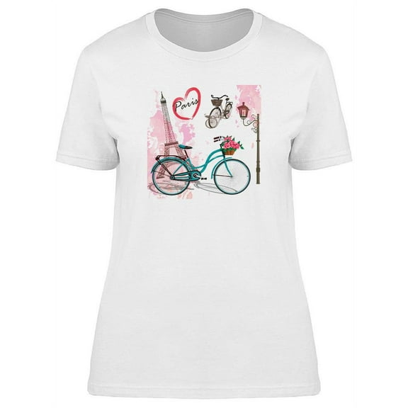 Paris Vintage Bike T-Shirt Women -Image by Shutterstock, Female x-Large