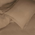 thumbnail image 4 of Egyptian Cotton 600 Thread Count Stripe Duvet Cover Set, Taupe, Full/Queen by Superior, 4 of 6