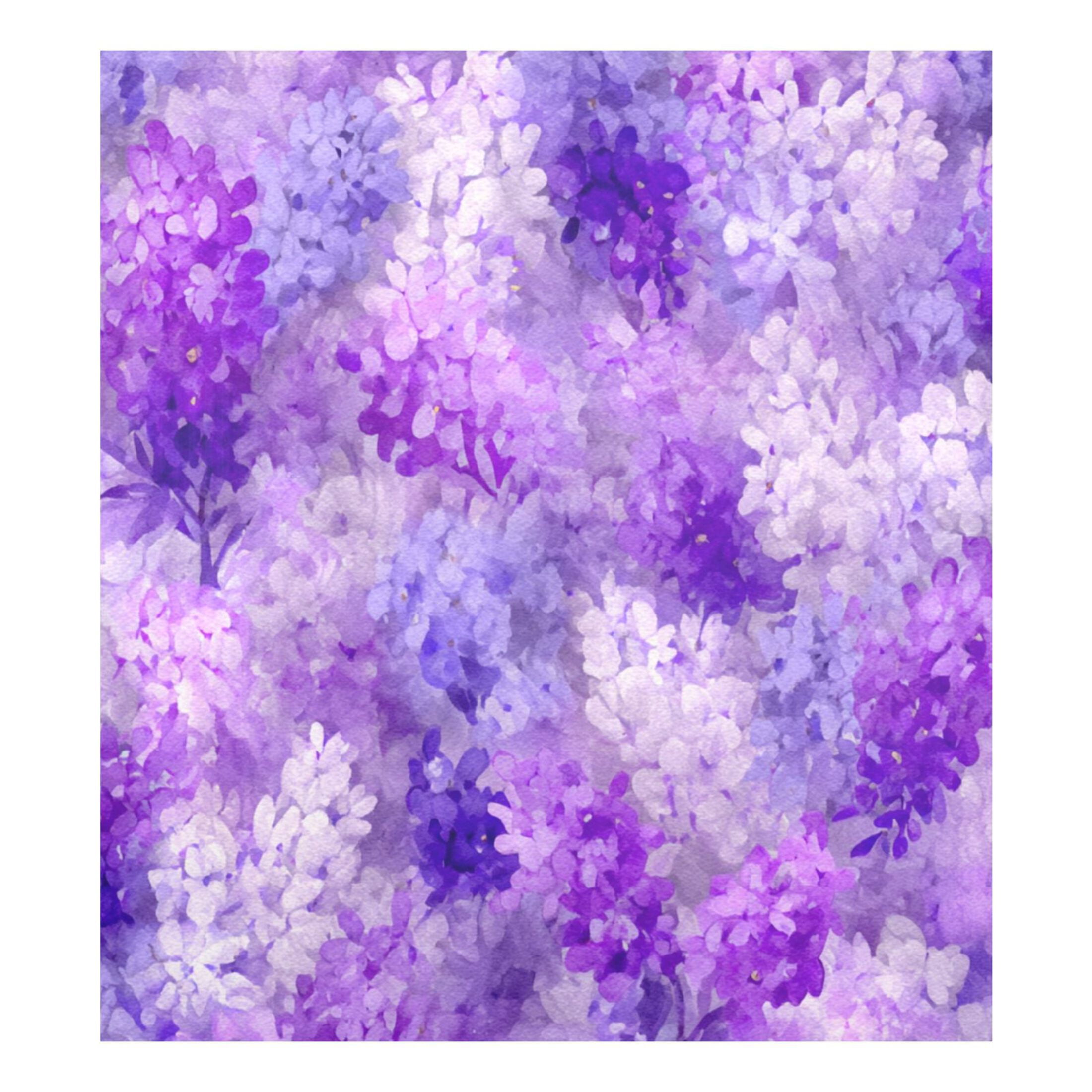 Dishwasher Magnetic Refrigerator Magnet Cover Sticker Home Decorative 23"x26" Lilac Purple Floral Pattern