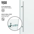 thumbnail image 6 of VIGO Elan E-Class 56 to 60 in. W x 66 in. H Sliding Frameless Tub Door in Chrome with 3/8 in. (10mm) Clear Glass, 6 of 12