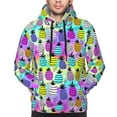 thumbnail image 4 of Hoodies for Men - Graffiti Pineapples On Neon Long Sleeve Comfrt Men'S Fashion Hoodies & Sweatshirts, Sweatshirts for Men Hoodies Pullover Clothing Clothes with Pouch, 4 of 7