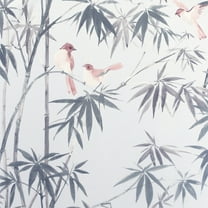 Birds & Bamboo Grey Wallpaper