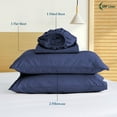 thumbnail image 4 of Hotel Brand 1000 Thread Count 6-Piece Extra Deep Pocket Super Soft Sheet Set Fit Upto 22 Inches Deep Pocket, Solid Pattern, 100% Egyptian Cotton @ 'hotellinen' (Full, Mediterran Blue), 4 of 5