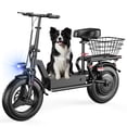 thumbnail image 3 of ASKGO 1200W Electric Scooter with Seat, 48V 15Ah, 25mph&35Mile,Commuter Electric Scooter for Adult with Basket (Removable), Wide Pedal Escooter,365LBS，UL2272, 3 of 10