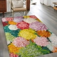 thumbnail image 2 of 2.7'x5' Area Rugs, Watercolor Chrysanthemum Indoor Outdoor Area Rug for Living Room Bedroom, Vintage Abstract Oil Painting Floral Washable Bathroom Rugs Kitchen Floor Carpet Mats Home Decor Aesthetic, 2 of 8