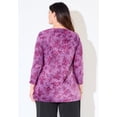 thumbnail image 2 of Catherines Women's Plus Size Flocked Tie-Dye V-Neck Tunic, 2 of 5