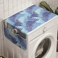 thumbnail image 1 of Leaves Washing Machine Organizer, Winter Composition Frozen Fern Arrangement Abstract Seasonal Design, Anti-slip Fabric Top Cover for Washer and Dryer, Pale Blue Blue, by Ambesonne, 1 of 1