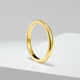 thumbnail image 2 of King Will Mens Womens 2mm Gold Plated Domed Tungsten Carbide Wedding Band High Polish Thin Engagement Anniversary Ring Comfort Fit Size 10, 2 of 7