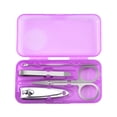 thumbnail image 1 of Yellow Mini 4-Piece Nail Clipper Set for Manicure & Pedicure - Stainless Steel Grooming Tools Gift Set, 1 of 8