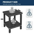 thumbnail image 3 of SERWALL Adirondack Outdoor Side Table, All Weather Use Double Layer Patio Side Table, HIPS Rectangular End Table- Gray, 3 of 9