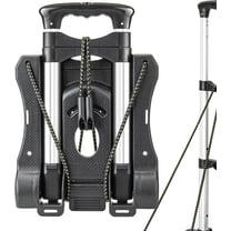 Folding Hand Truck Dolly with Wheels, Lightweight Aluminum Foldable Luggage Cart, Collapsible Portable Dolly for Travel Moving Use