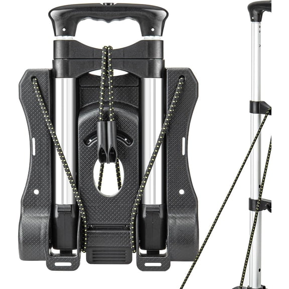 Folding Hand Truck Dolly with Wheels, Lightweight Aluminum Foldable Luggage Cart, Collapsible Portable Dolly for Travel Moving Use