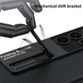 thumbnail image 2 of For Samsung Galaxy S22 Ultra Luxury Curved Lather KickStand Slim Case Cover, 2 of 5