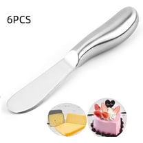 Casewin 6 Pieces Cheese Spreader Knife Multipurpose Stainless Steel Butter Spreader, Silver