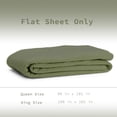 thumbnail image 3 of Pure Era Flat Sheet/Top Sheet Queen Only Jersey Knit 100% Cotton Super Soft Olive Green, 3 of 6