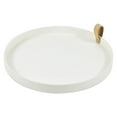 thumbnail image 1 of AMERTEER 1pc PU Leather Handle Tray Cosmetic Sundries Storage Plate Desktop Storage Tray, 1 of 8