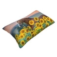 thumbnail image 2 of KLL Horse Sunflowers Pillow Covers Envelope Closure,Super Soft and Cozy Fuzzy Fleece Pillow Case Cover 14"x20", 2 of 7