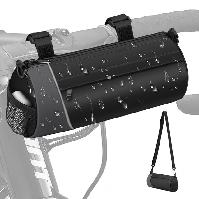 Bolsa de manillar de bicicleta FINPAC impermeable de 2,4 L con correa