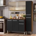 thumbnail image 2 of Cocina Integral Madesa Emilly Force 137cm Marrón/Negro, 2 of 9