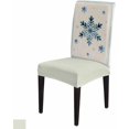 thumbnail image 6 of Chair Covers for Dining Room Set of 6,Watercolors Christmas Snowflakes Stretch Seat Protector Removable Washable Chairs Slipcovers for Kitchen Banquet Wedding Hotel,Stripes on Linen, 6 of 6