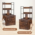 thumbnail image 5 of ZENY Litter Box Enclosure with Shelves, Wooden Cat Washroom Indoor, Cat House Cabinet Fit Most of Litter Box, Brown, 5 of 8