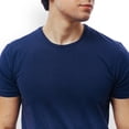 thumbnail image 2 of Playera Manga Corta Azul Marino Stretch Cuello Redondo Para Caballero, 2 of 4