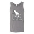 thumbnail image 2 of Wild Bobby, Unstoppable T Rex Funny, Pop Culture, Men Graphic Tank Top, Heather Grey, XX-Large, 2 of 4