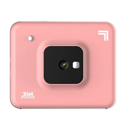 SHARPER IMAGE Instant Print Camera, 3" x 3" Print, 4Pass Tech, Pink