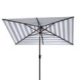 thumbnail image 5 of Safavieh Iris Fashion Line 6.5x10ft Rect Metal/Polyester Umbrella in Black/White, 5 of 6
