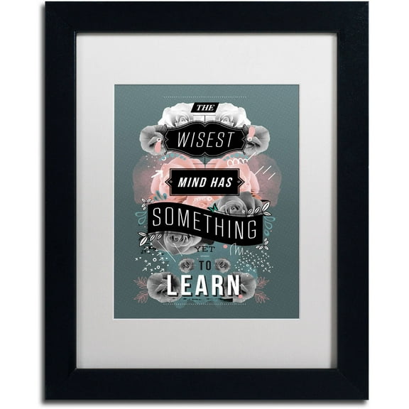 Trademark Fine Art "A Beautiful Mind" Canvas Art by Kavan & Co, White Matte, Black Frame