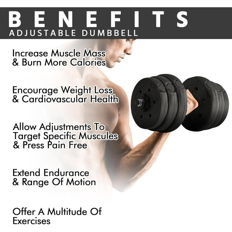 Coraluna Adjustable Dumbbells Weight Set Dumbbell Weights Exercise