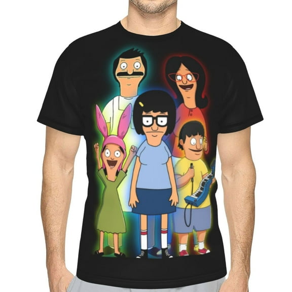 Men Women Bob's Burgers Shirts Short Sleeve Cosplay Adults Anime T-Shirts Crew Neck 3D Printed Tee Tops