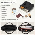 thumbnail image 2 of RAINSMORE Laptop Bag for Women 14 Inch Leather Work Tote Bag Professional Briefcase for Office Teacher College Computer Bag,Black, 2 of 8