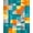 Teal, Pattern 2, variant on ODIKA 4'x6' Machine Washable Non-Slip Area Rug, Modern Artistic Geometric Blue High Traffic Rug, Blue, 132214