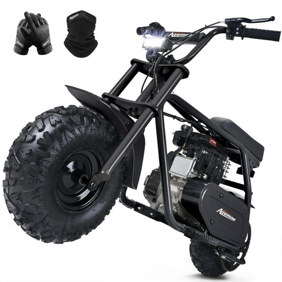 Aoemoe MB001 Gas Powered Mini Dirt Bike 99CC for Teens and Adults, 22MPH Off Road Motorcycle, Weight Support Up to 200 LBS - Black