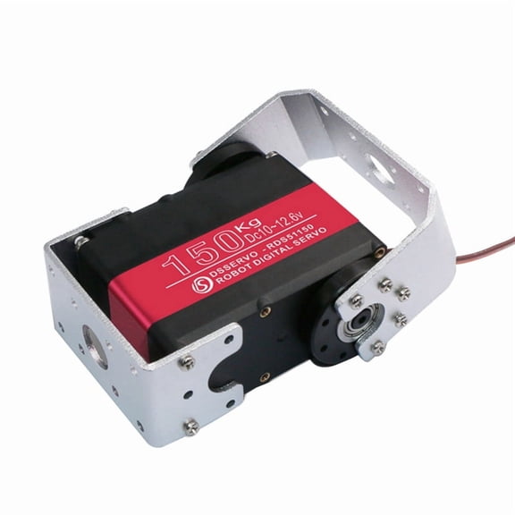 150KG 12V RDS51150 Double-Shaft Digital Metal Robotic Servo with U Mounting Bracket Waterproof 270 Degree