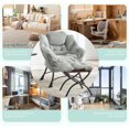 thumbnail image 6 of PUKNLY Lounge Chair with Ottoman for Small Spaces, Modern Accent Chair with Footrest, Armrests & Side Pocket, Compact Reading Chair for Living Room, Bedroom Corner, 6 of 15