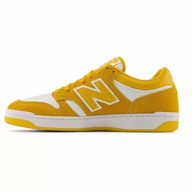 Men's Size 11 New Balance 480 Leather Gold White Sneakers BB480LWA Low Yellow